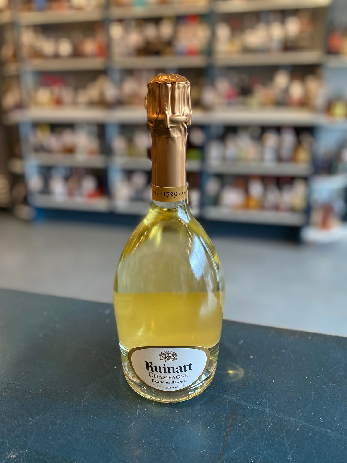 RUINART CHAMPAGNE BLANC DE BLANCS, FRANCE NV — Bogey's Bottled Goods